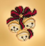 Набор для вышивания Jingle Bell Trio, Счетный крест и бисер, фото